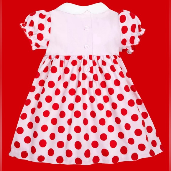 New DISNEY Baby Minnie Mouse Red  Infant 12-18 M Dress - Picture 3 of 16